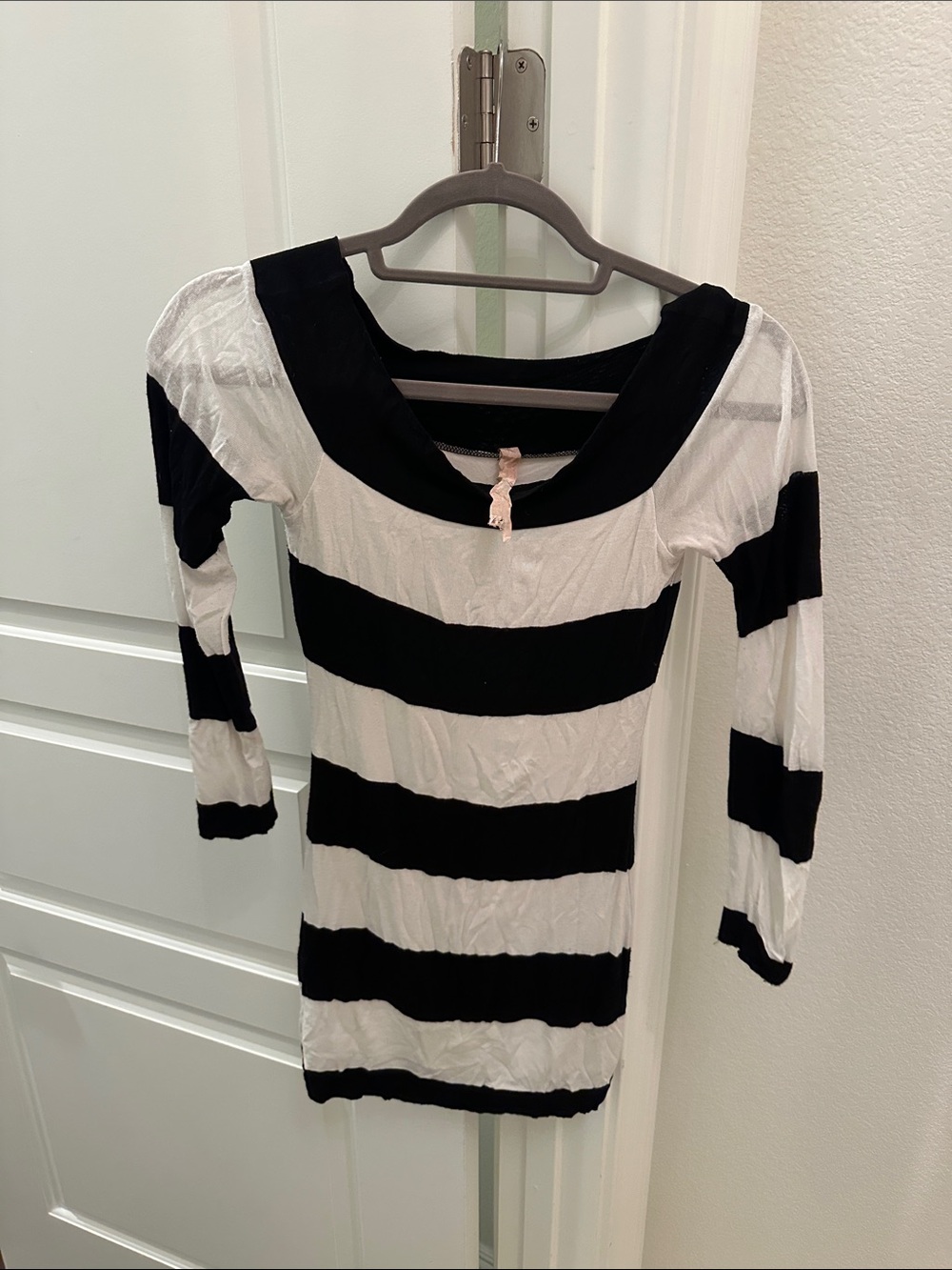 Bailey 44 Black and White Striped Long Sleeve Tee
